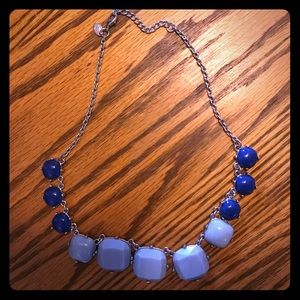 Blue jeweled necklace